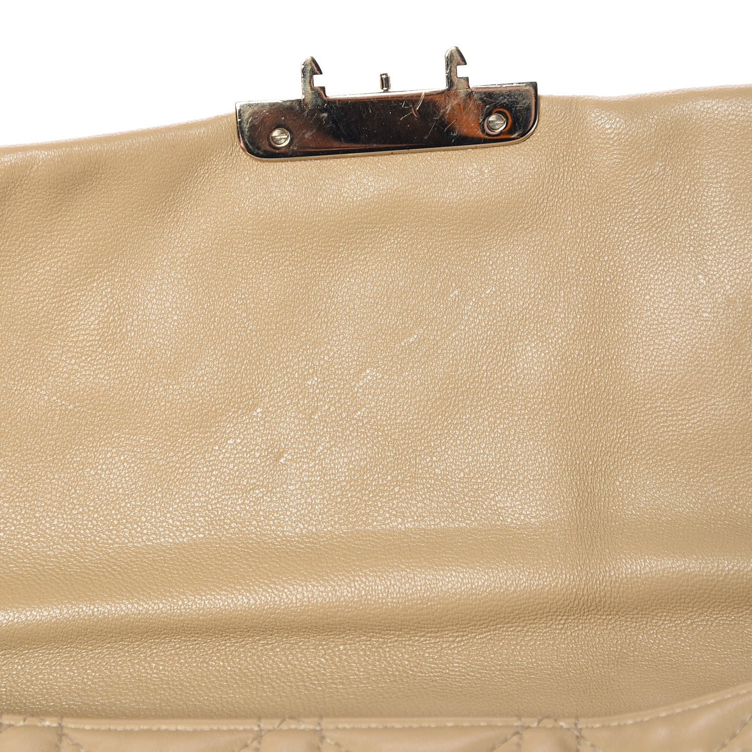 Christian Dior Lambskin Cannage New Lock Pouch Beige 8 of 11