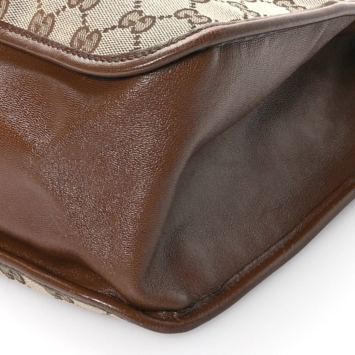 Gucci Monogram Calfskin Large Horsebit 1955 Tote Bag Beige Brown Sugar 10 of 13