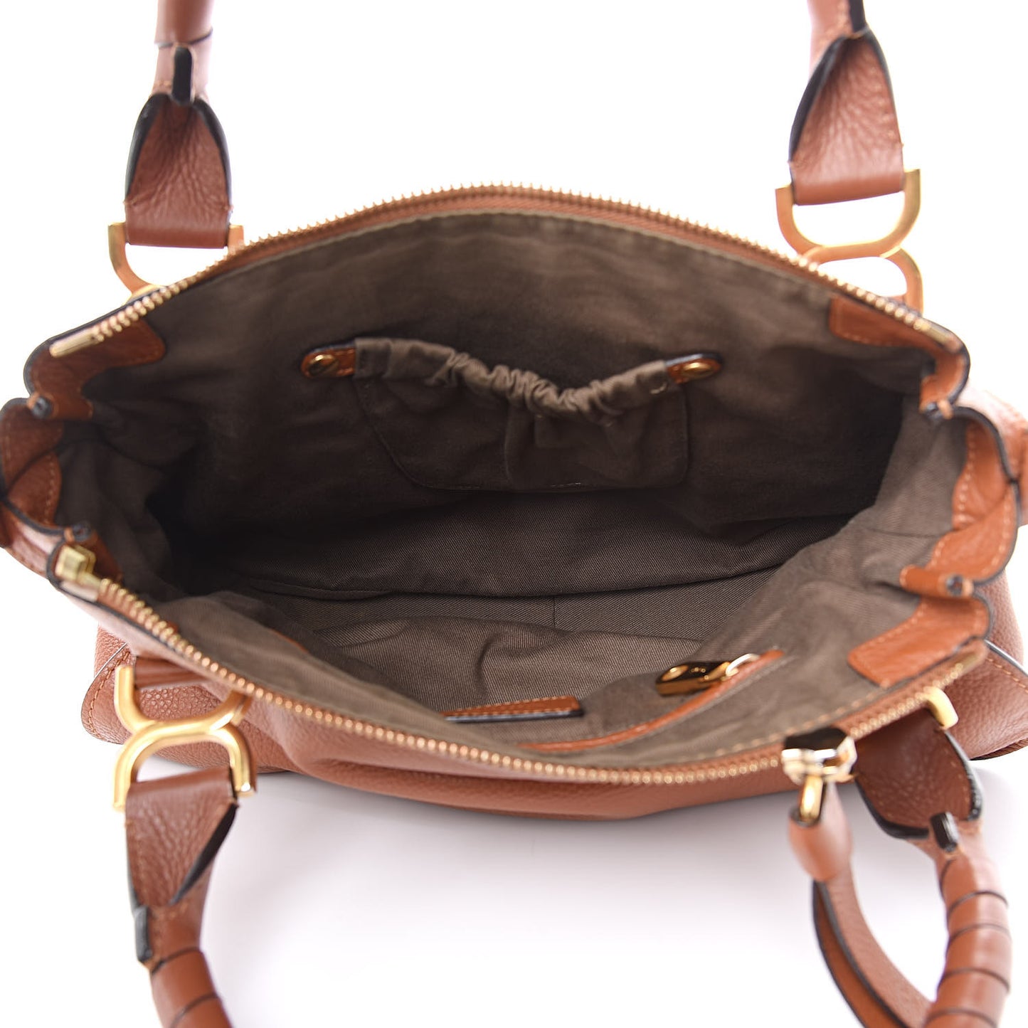 Calfskin Medium Marcie Satchel Tan