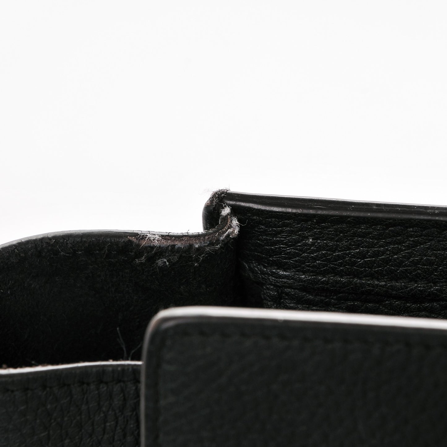 Drummed Calfskin Nano Luggage Black