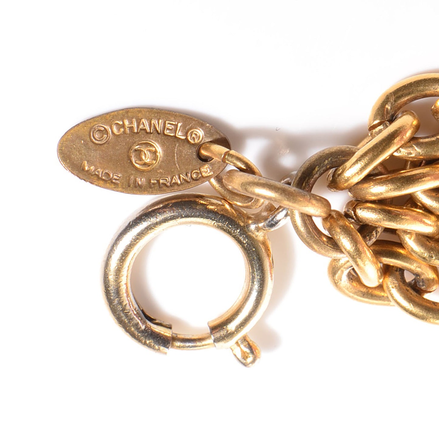 Chain CC Long Necklace Gold