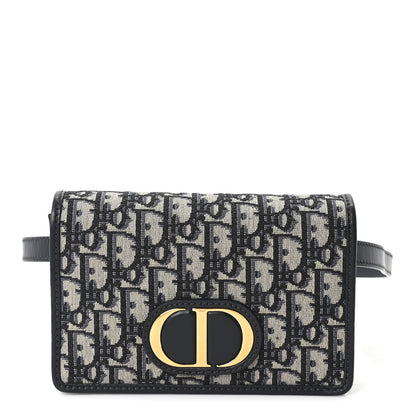 Christian Dior Oblique 30 Montaigne 2-In-1 Pouch Blue 1 of 9