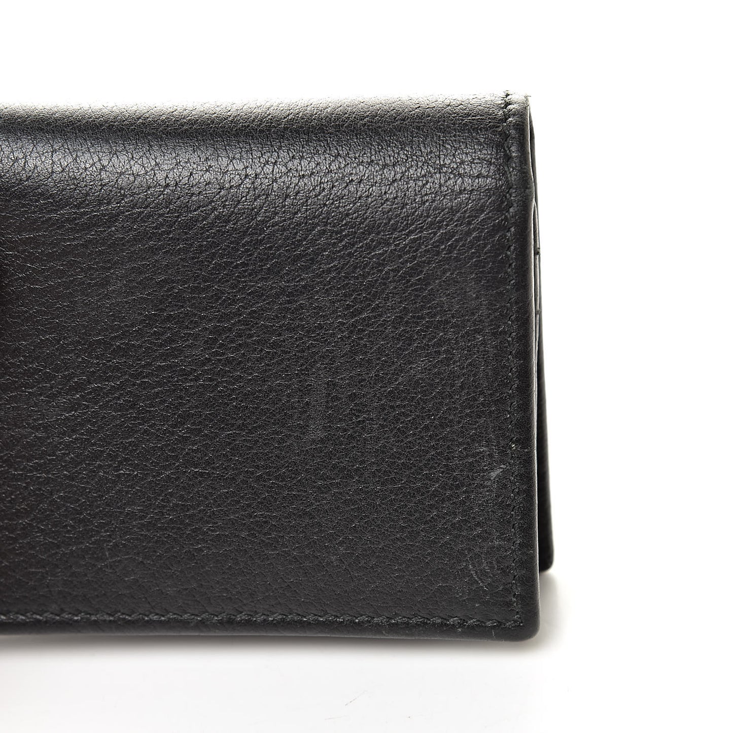 Calfskin Crystal Double G Card Case Black