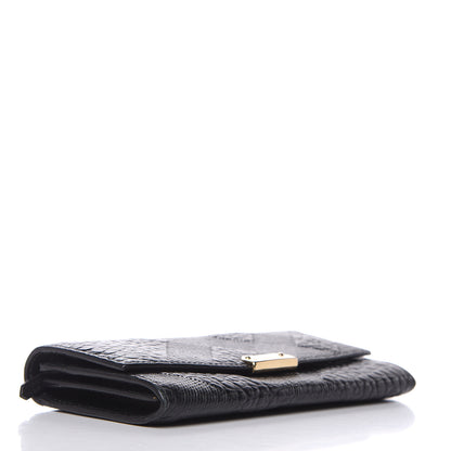 Burberry Signature Grain Calfskin Check Embossed Porter Continental Wallet Black 4 of 12