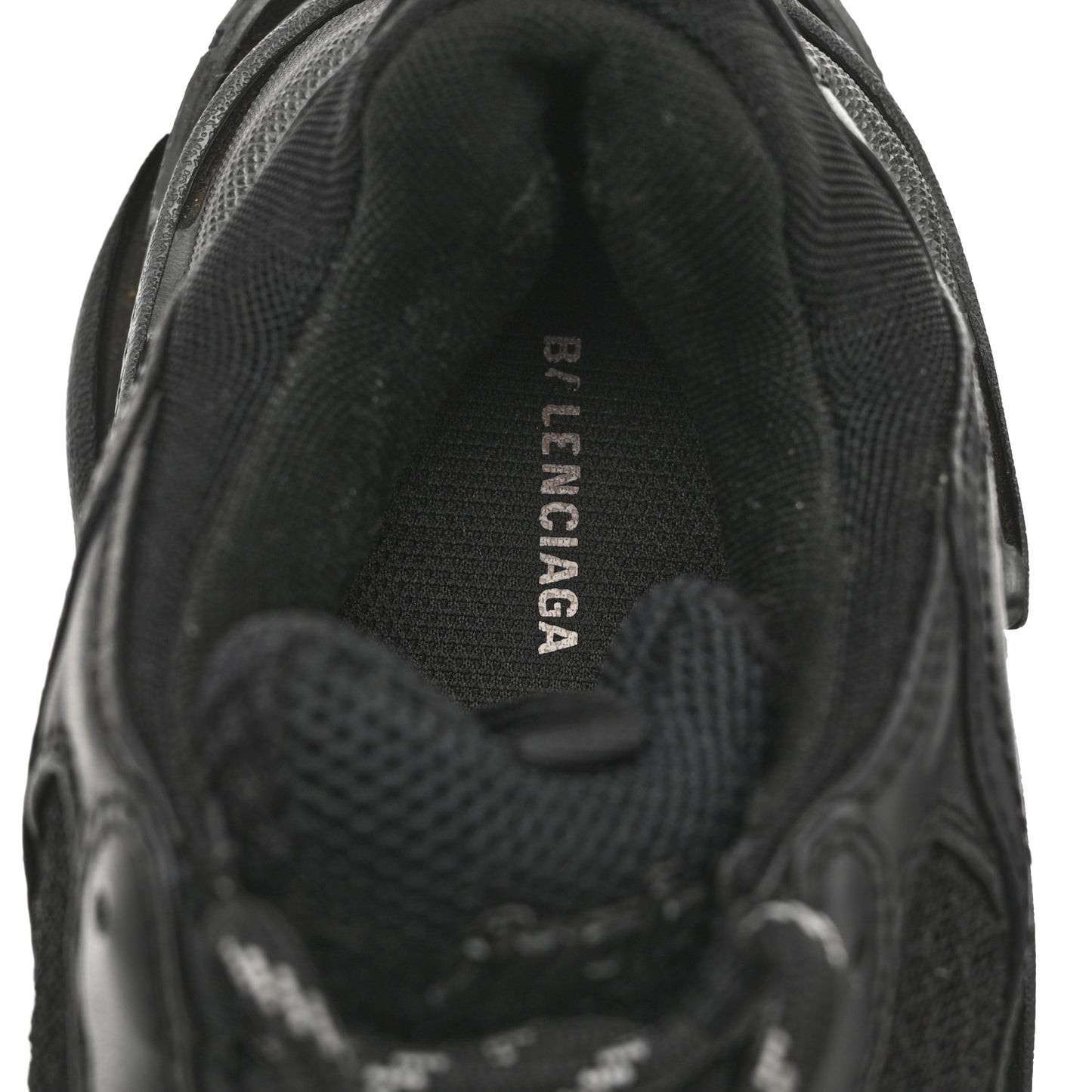 Fabric Mesh Womens Triple S Sneakers 38 Black