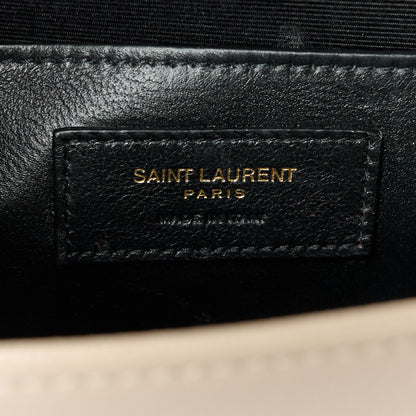 Saint Laurent Grain De Poudre Small Monogram Kate Satchel Sea Salt 6 of 12