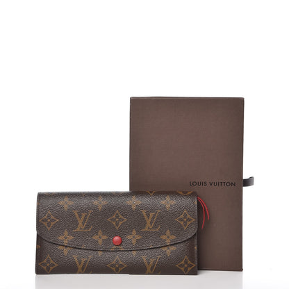 Louis Vuitton Monogram Emilie Wallet Red 9 of 11