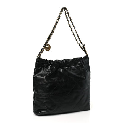 Chanel Shiny Calfskin Quilted Small Chanel 22 Black 4 of 11