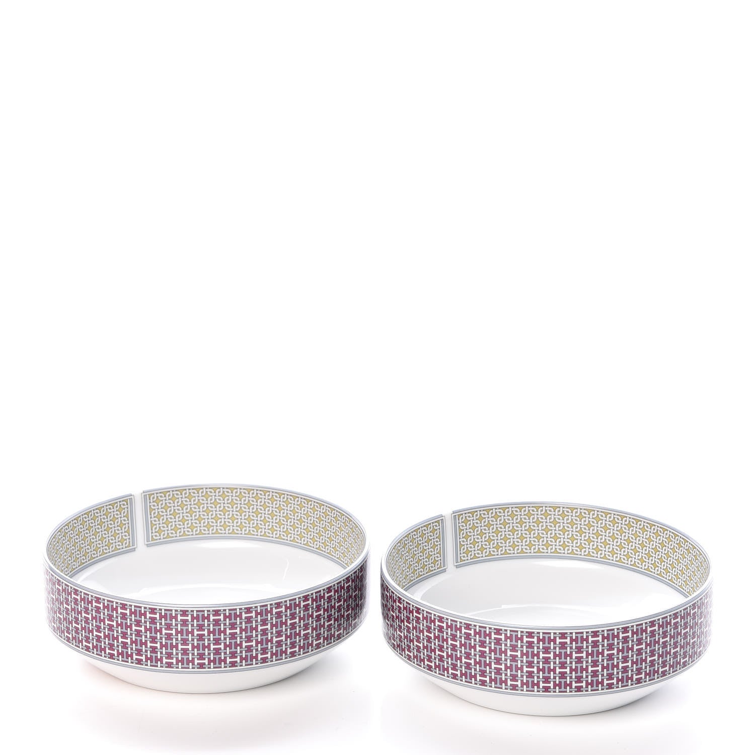 Hermes Porcelain Tie Set Bowl Set of 2 3 of 6