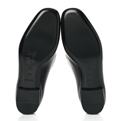 Louis Vuitton Calfskin Mink Upper Case Flat Loafer 37.5 Black 5 of 10