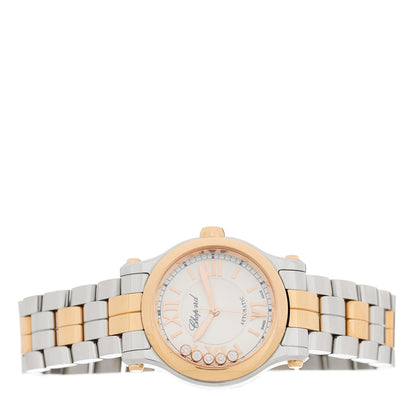 Chopard Stainless Steel 18K Rose Gold 5 Diamond 30mm Happy Sport Automatic Watch 2 of 4