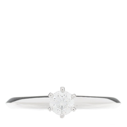 Tiffany Platinum Diamond .22ct Solitaire Engagement Ring 47 4 1 of 6