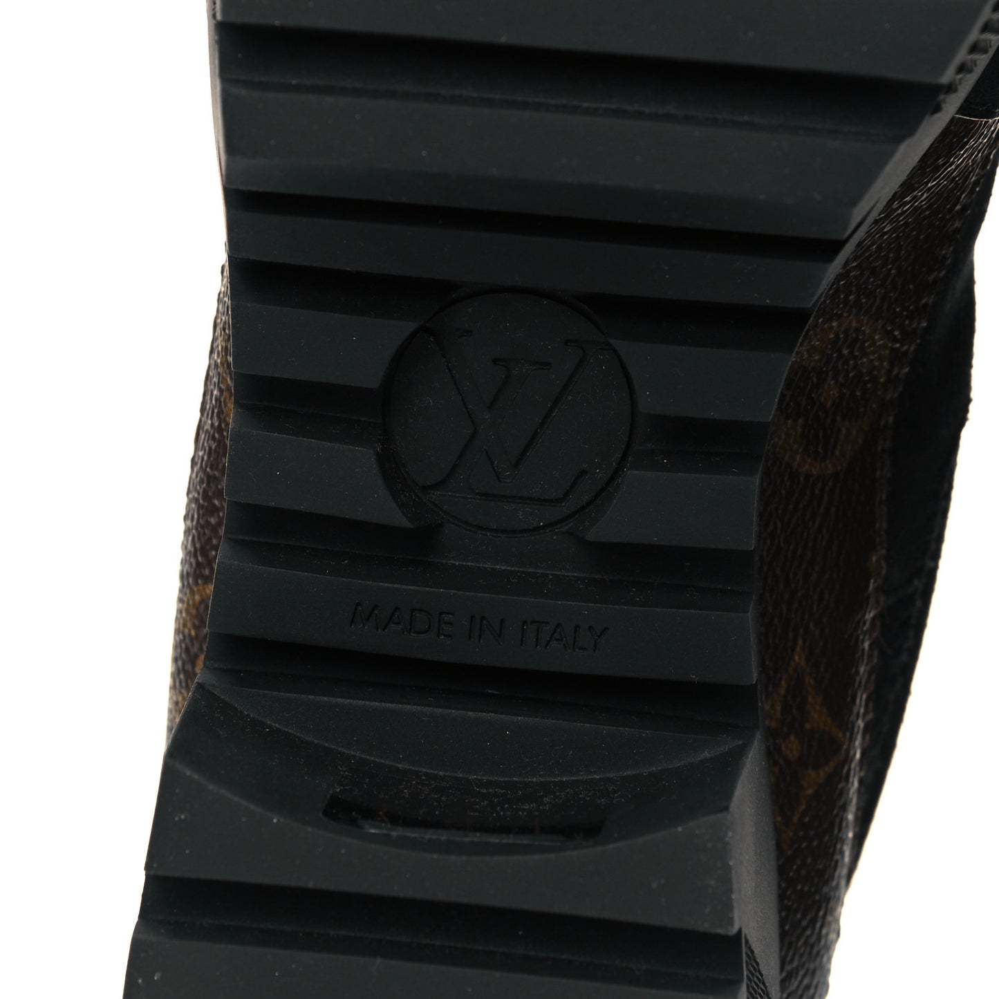 Suede Calfskin Monogram Laureate Platform Desert Boots 41 Black