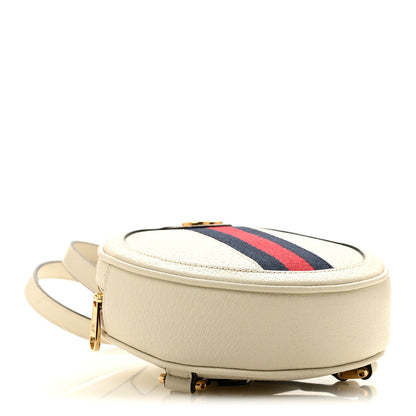 Gucci Textured Calfskin Web Mini Ophidia Round Backpack Mystic White 4 of 11