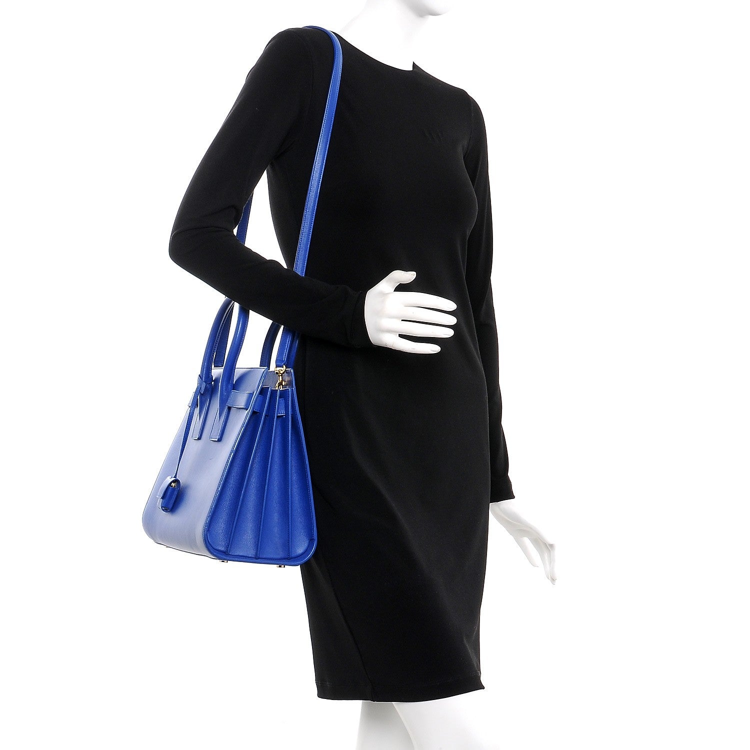 Saint Laurent Calfskin Small Sac De Jour Blue Majorelle 2 of 11