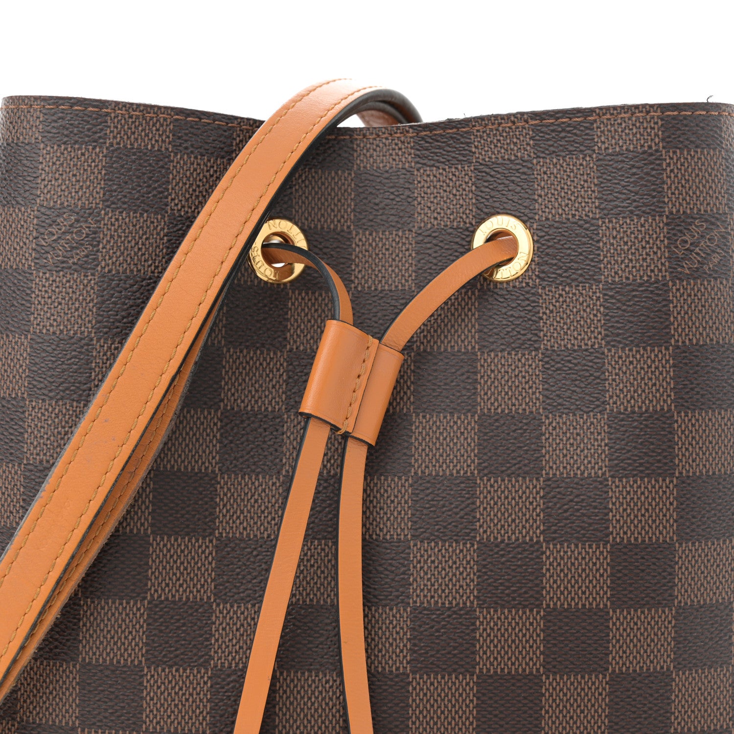 Louis Vuitton Damier Ebene Neonoe MM Safran 7 of 16