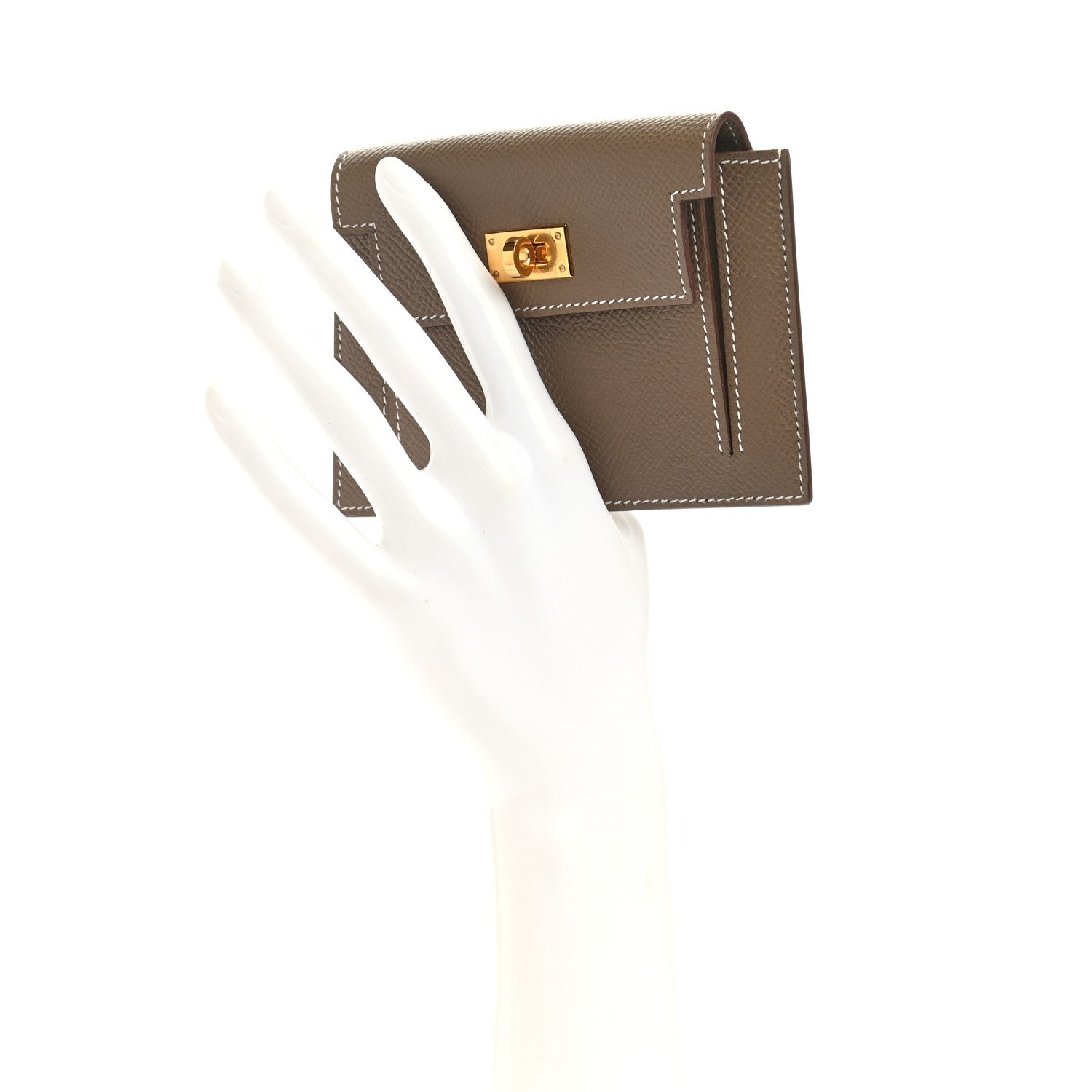 Hermes Epsom Kelly Pocket Compact Wallet Etoupe 2 of 8