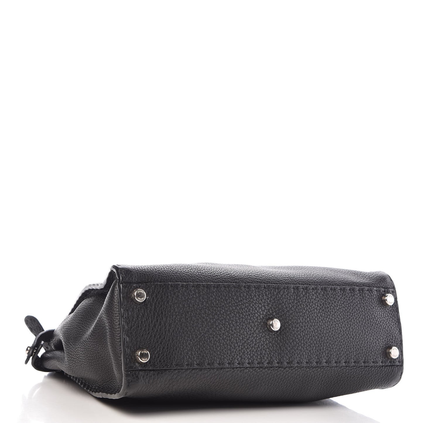 Cuoio Romano Selleria Bi-Color Medium Peekaboo Iconic Satchel Black Mou
