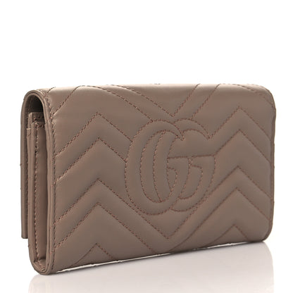 Gucci Calfskin Matelasse GG Marmont Continental Wallet Porcelain Rose 3 of 8