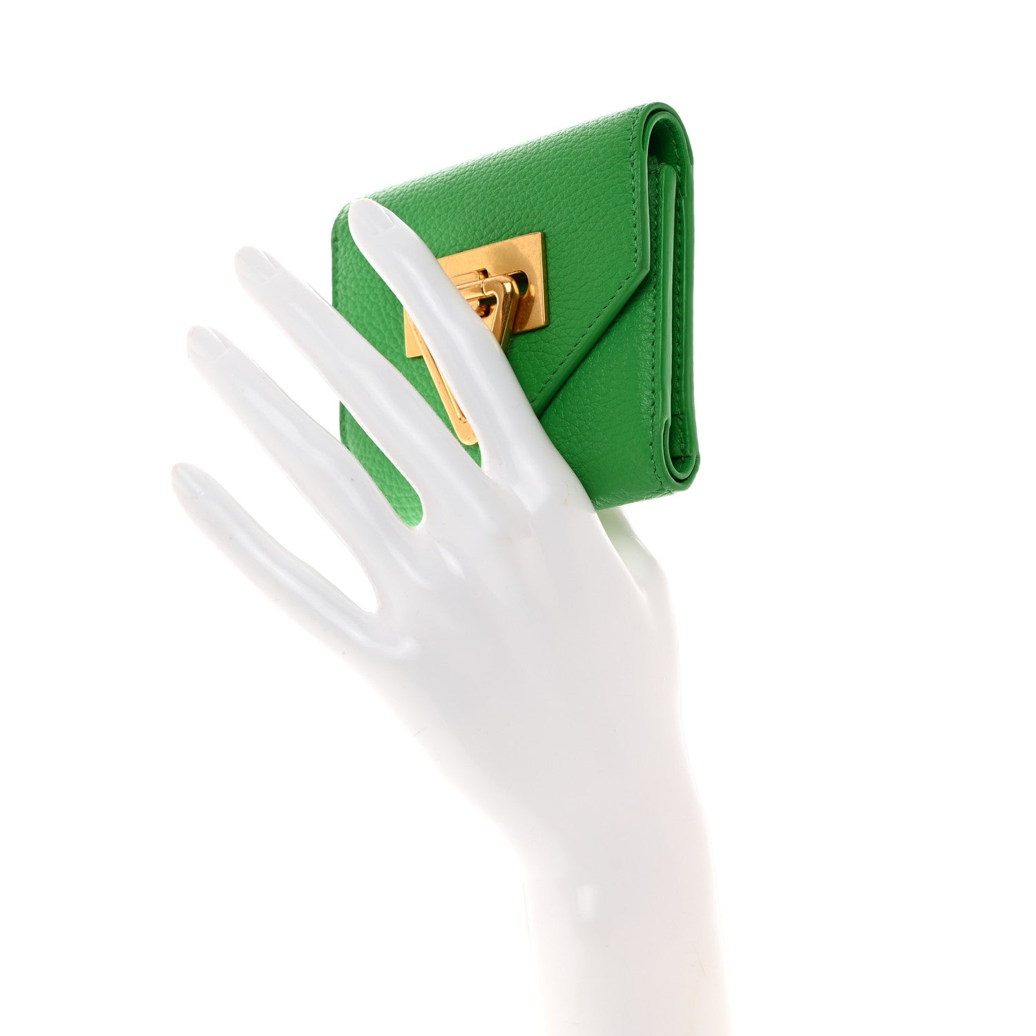 Bottega Veneta Calfskin Point Lock Card Case 2 of 8