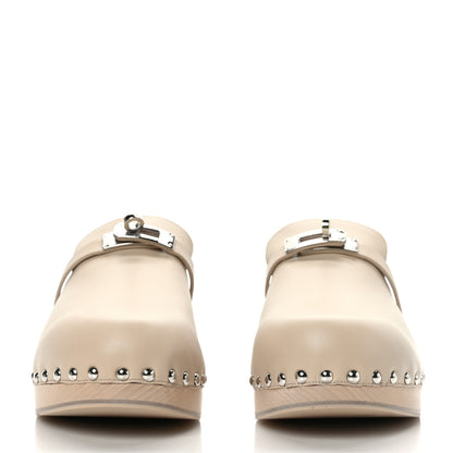 Hermes Calfskin Carlotta Mules 40 Hetre 2 of 7