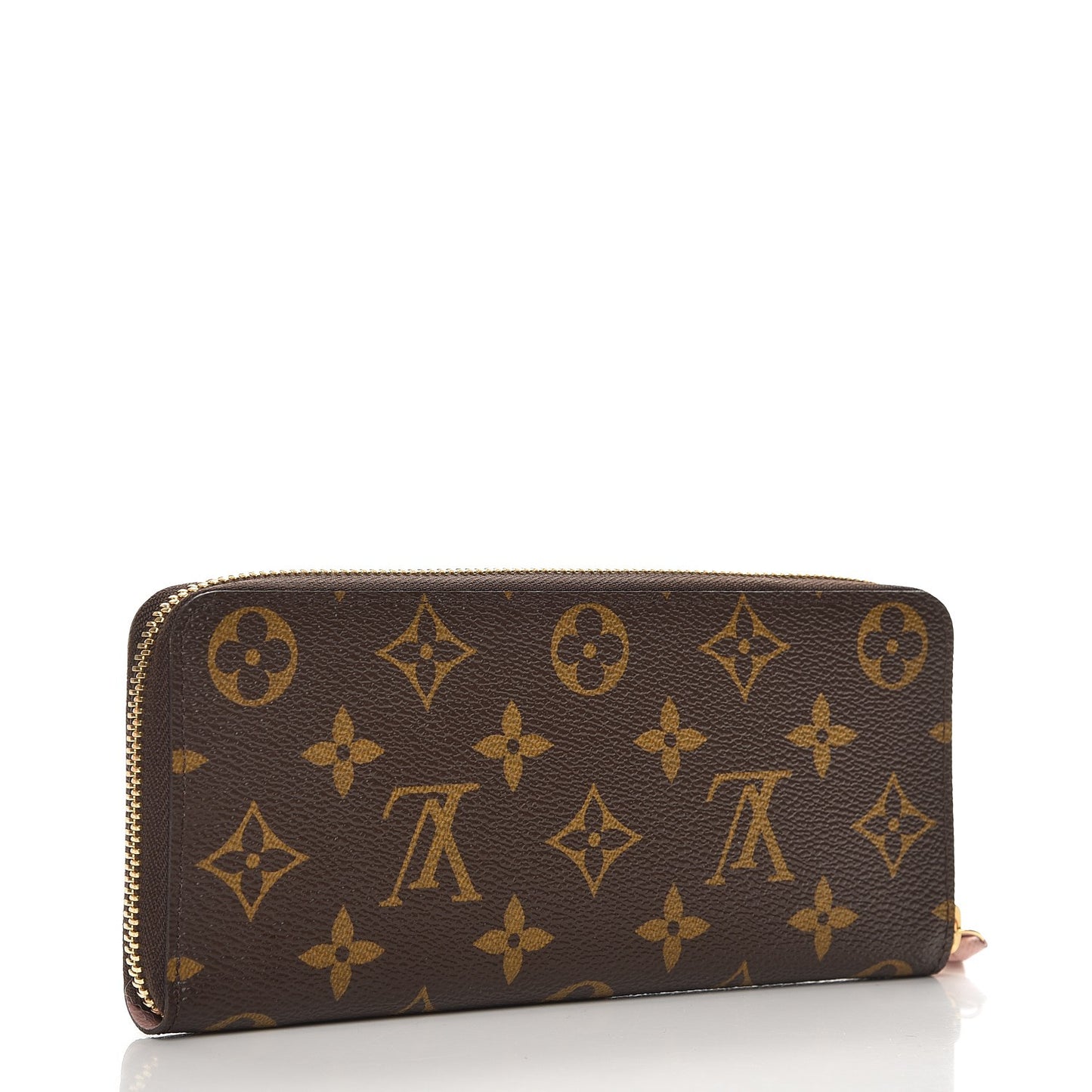 Monogram Clemence Wallet Rose Ballerine