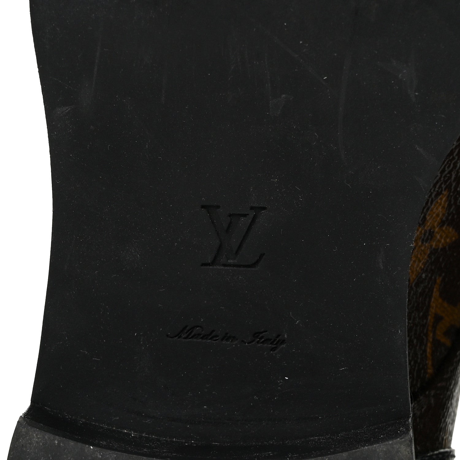 Louis Vuitton Calfskin Monogram Wonderland Flat Ranger Boots 40 Black 6 of 7
