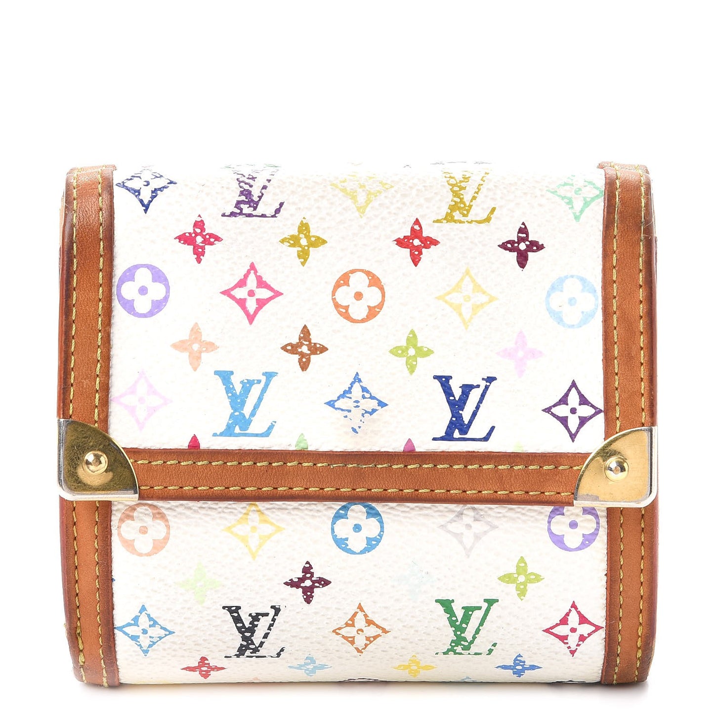 Monogram Multicolor Porte-Monnaie Billets Wallet White
