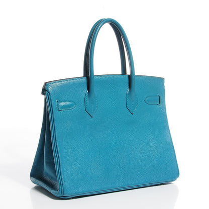Hermes Chevre de Coromandel Birkin 30 Turquoise 6 of 28