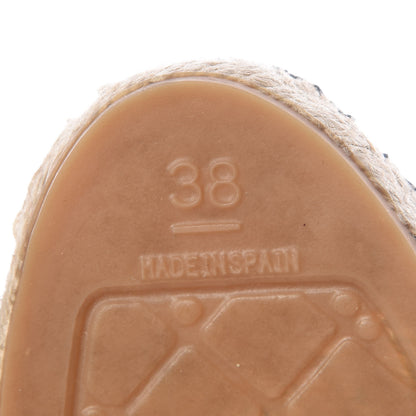 Chanel Fabric Biarritz CC Espadrilles 38 Beige Black 8 of 9
