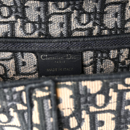 Christian Dior Oblique Embroidered Saddle Bag Blue 6 of 10