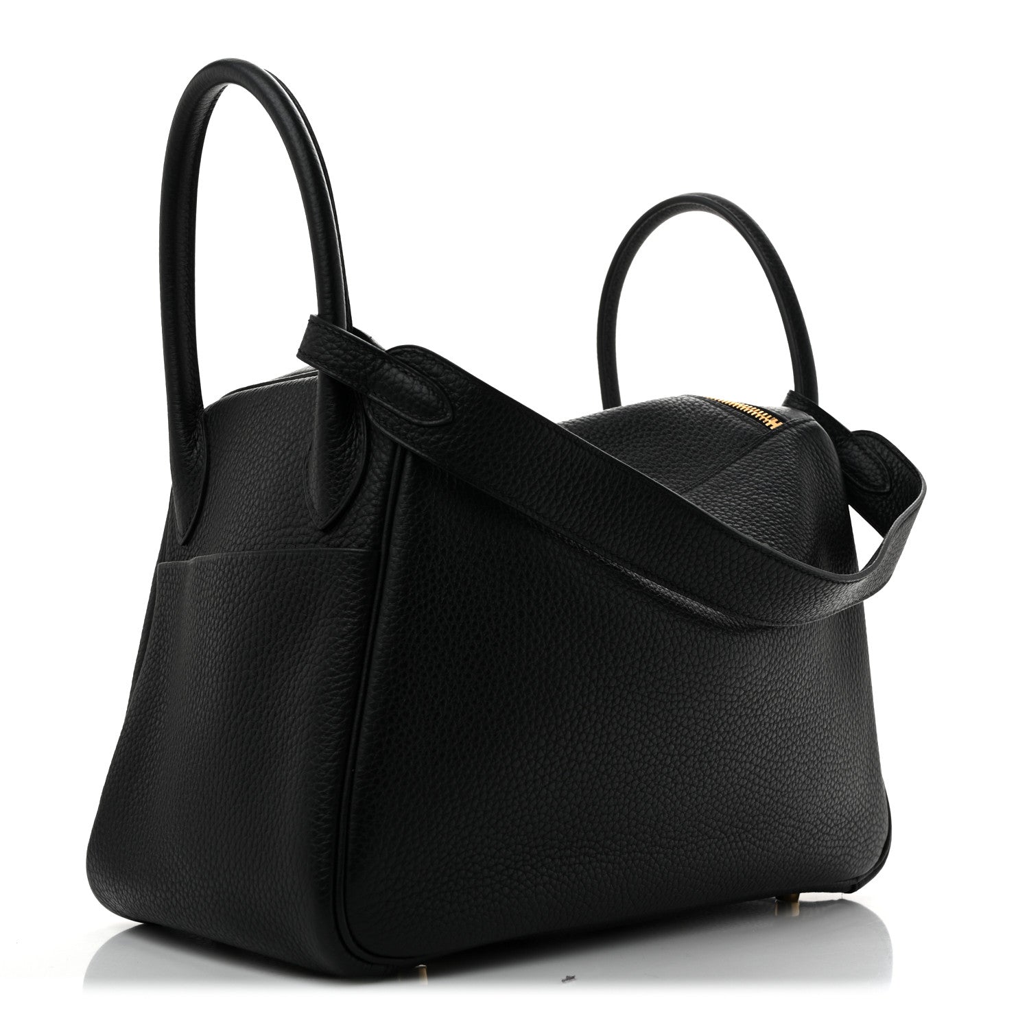 Hermes Taurillon Clemence Lindy 30 Black 3 of 14