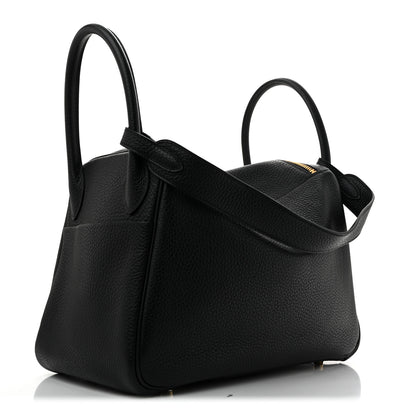 Hermes Taurillon Clemence Lindy 30 Black 3 of 14