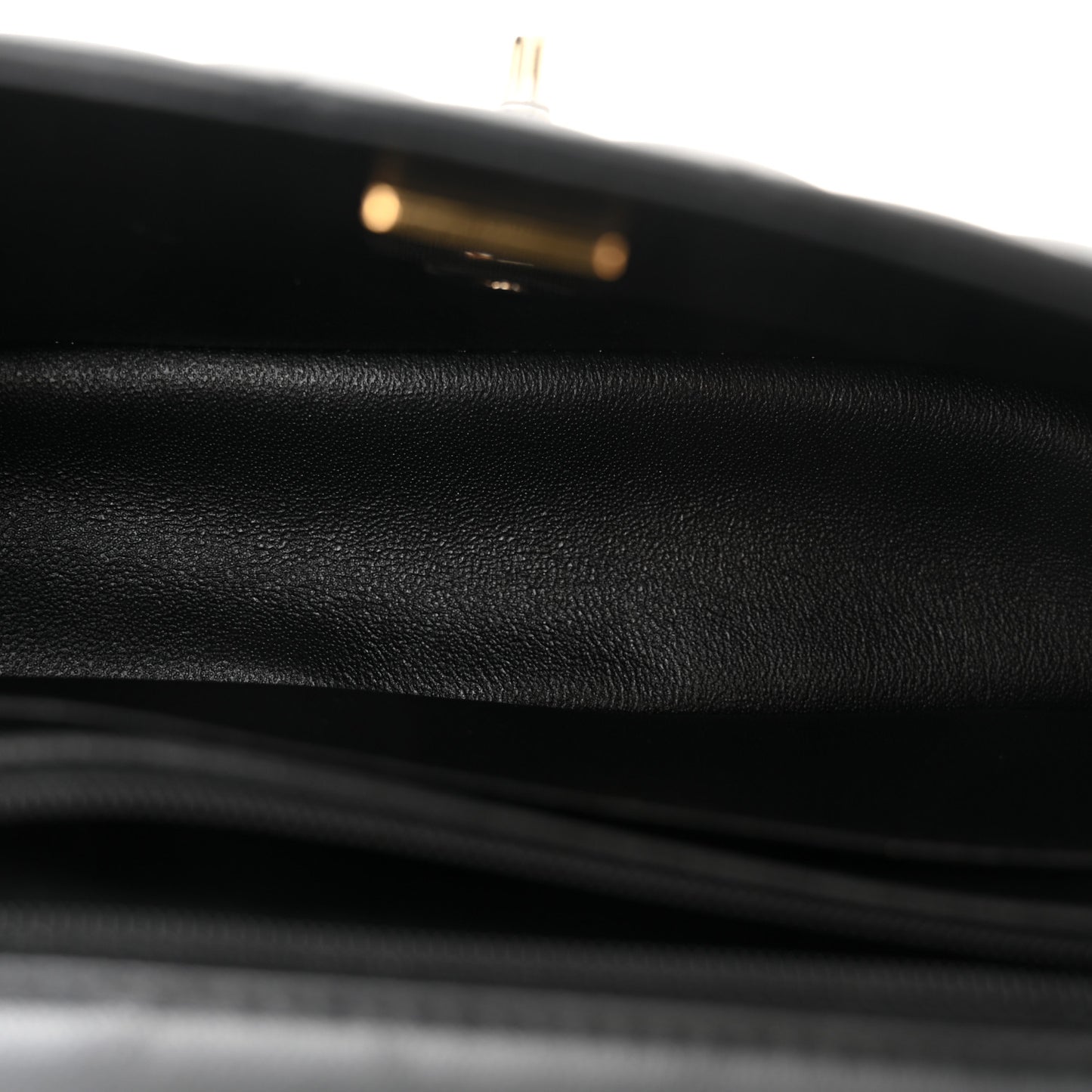 Lambskin Quilted Mini Rectangular Flap Black