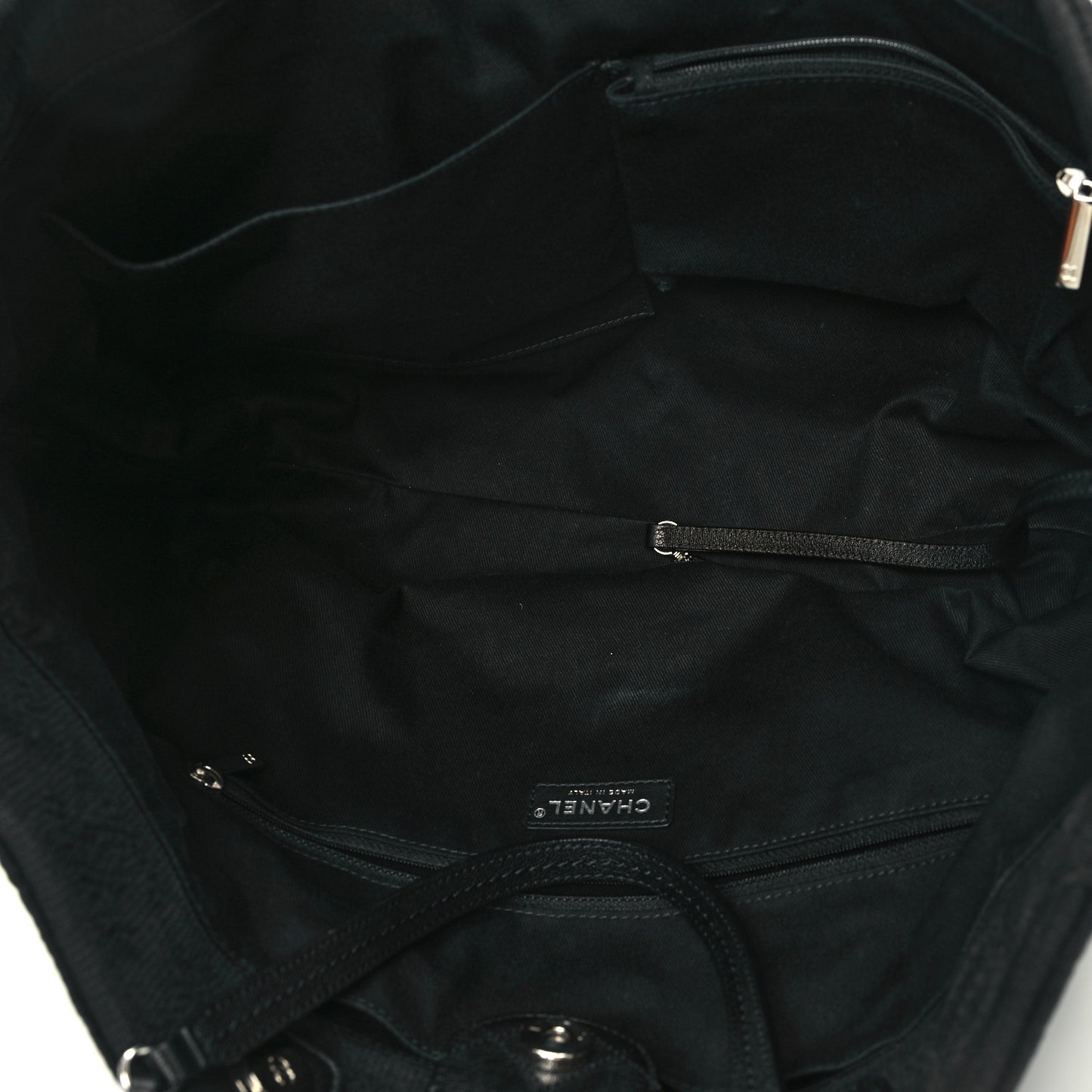 Canvas Large Double Face Shopping Tote Black