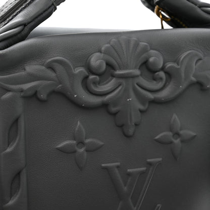 Louis Vuitton Calfskin Monogram Embossed Cruiser Messenger Dark Shadow Gray 11 of 12