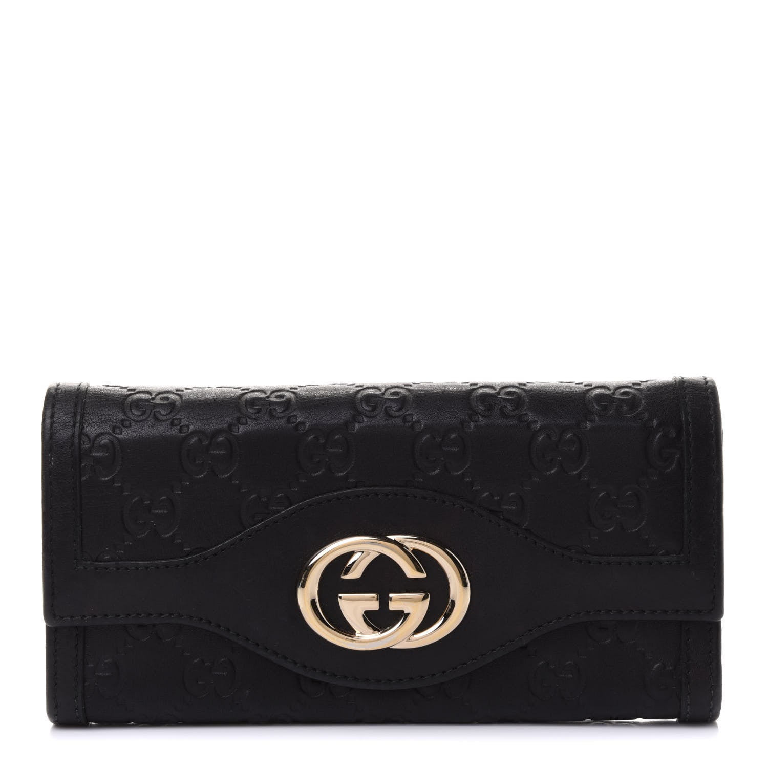 Gucci Guccissima Sukey Continental Wallet Continental Wallet Black 1 of 7