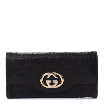 Gucci Guccissima Sukey Continental Wallet Continental Wallet Black 1 of 7