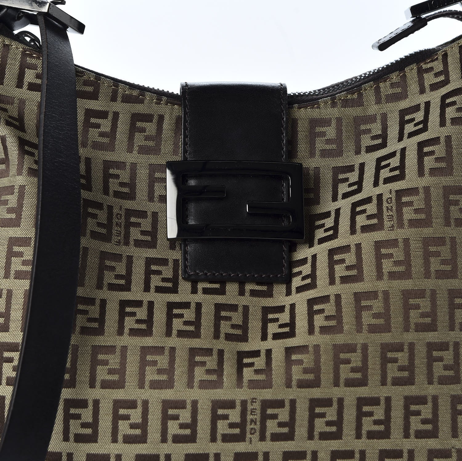 Fendi Zucchino Shoulder Bag Tobacco 8 of 8