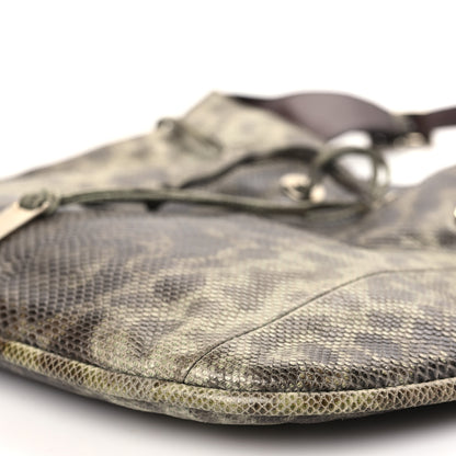 Gucci Lizard Drawstring Hobo Brown 10 of 13