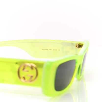 Gucci Acetate Rectangular Sunglasses GG0516S Fluorescent Yellow 6 of 7