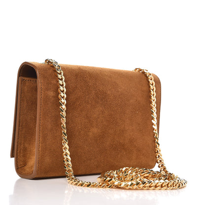 Saint Laurent Suede Small Classic Monogram Kate Tassel Satchel Light Ochre 3 of 6