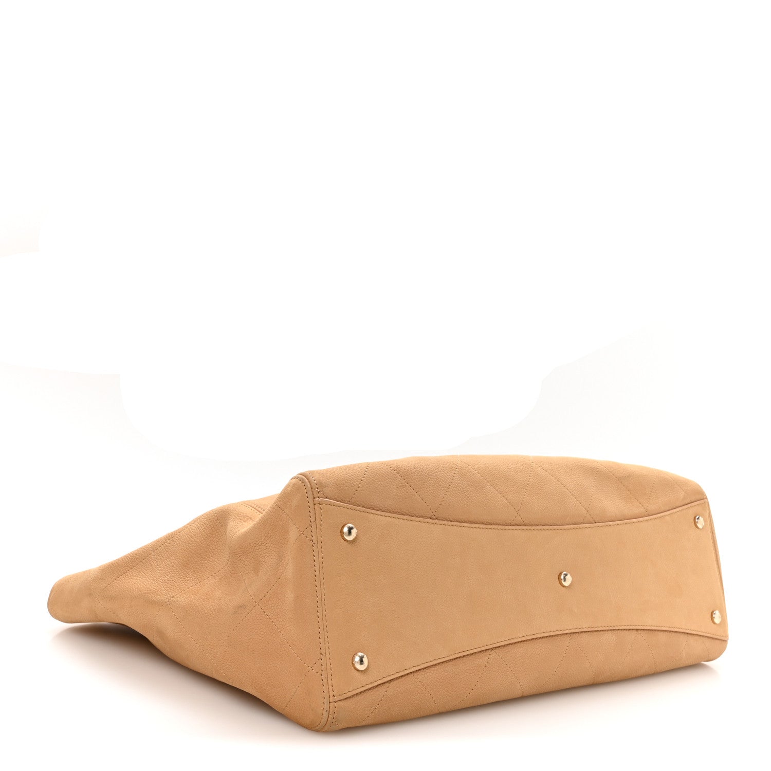 Chanel Grained Nubuck Calfskin Quilted Maxi Shopping Bag Beige 4 of 10