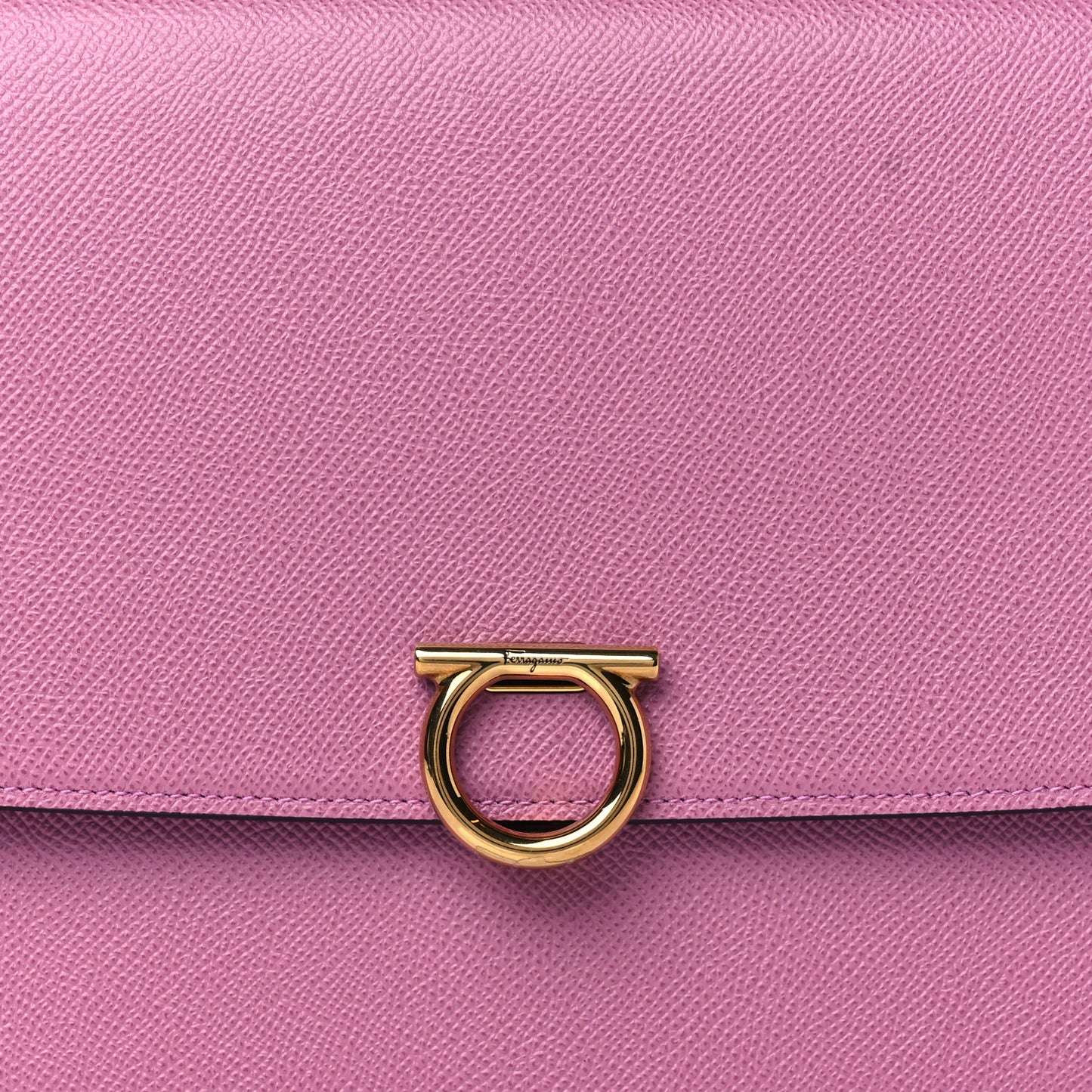 Hammered Calfskin Gancini Crossbody Pink