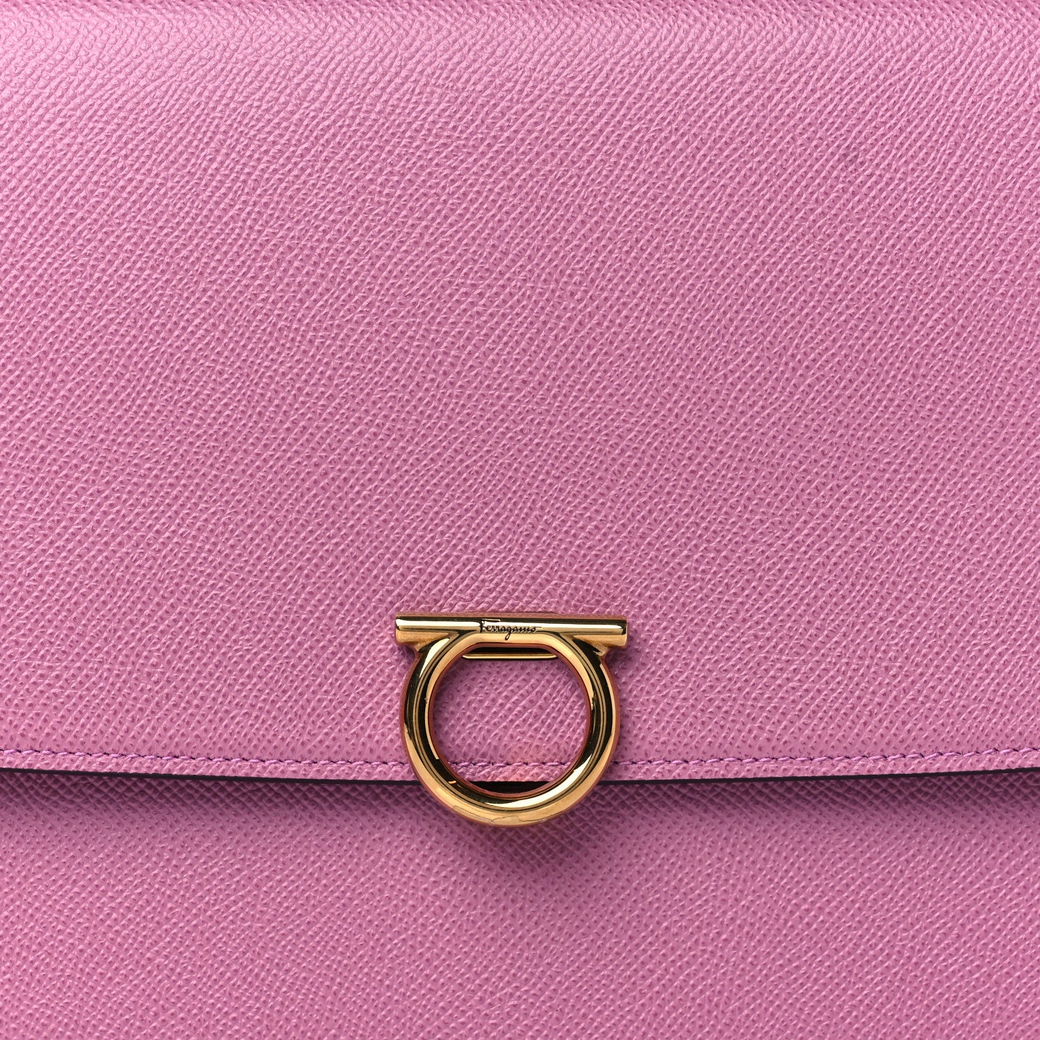Salvatore Ferragamo Hammered Calfskin Gancini Crossbody Pink 8 of 8