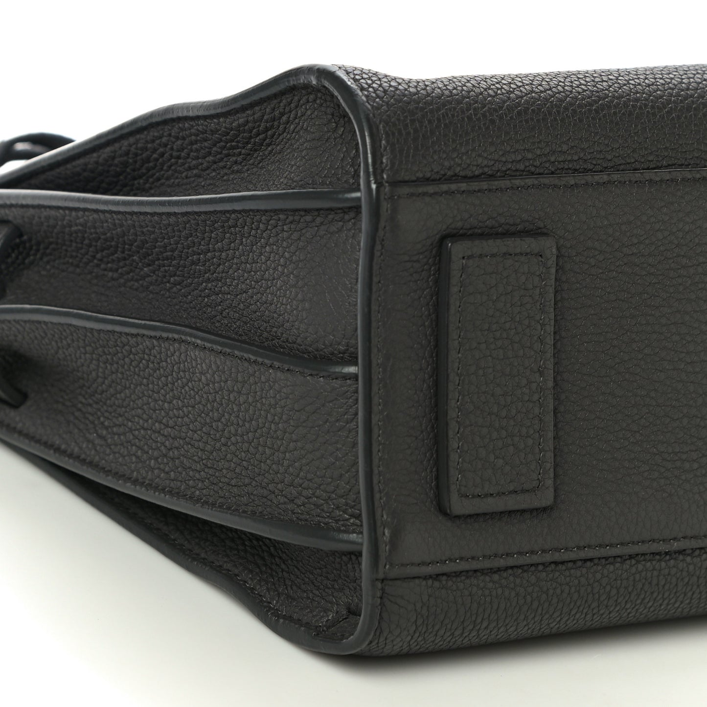Grained Calfskin Baby Sac De Jour Souple Asphalt