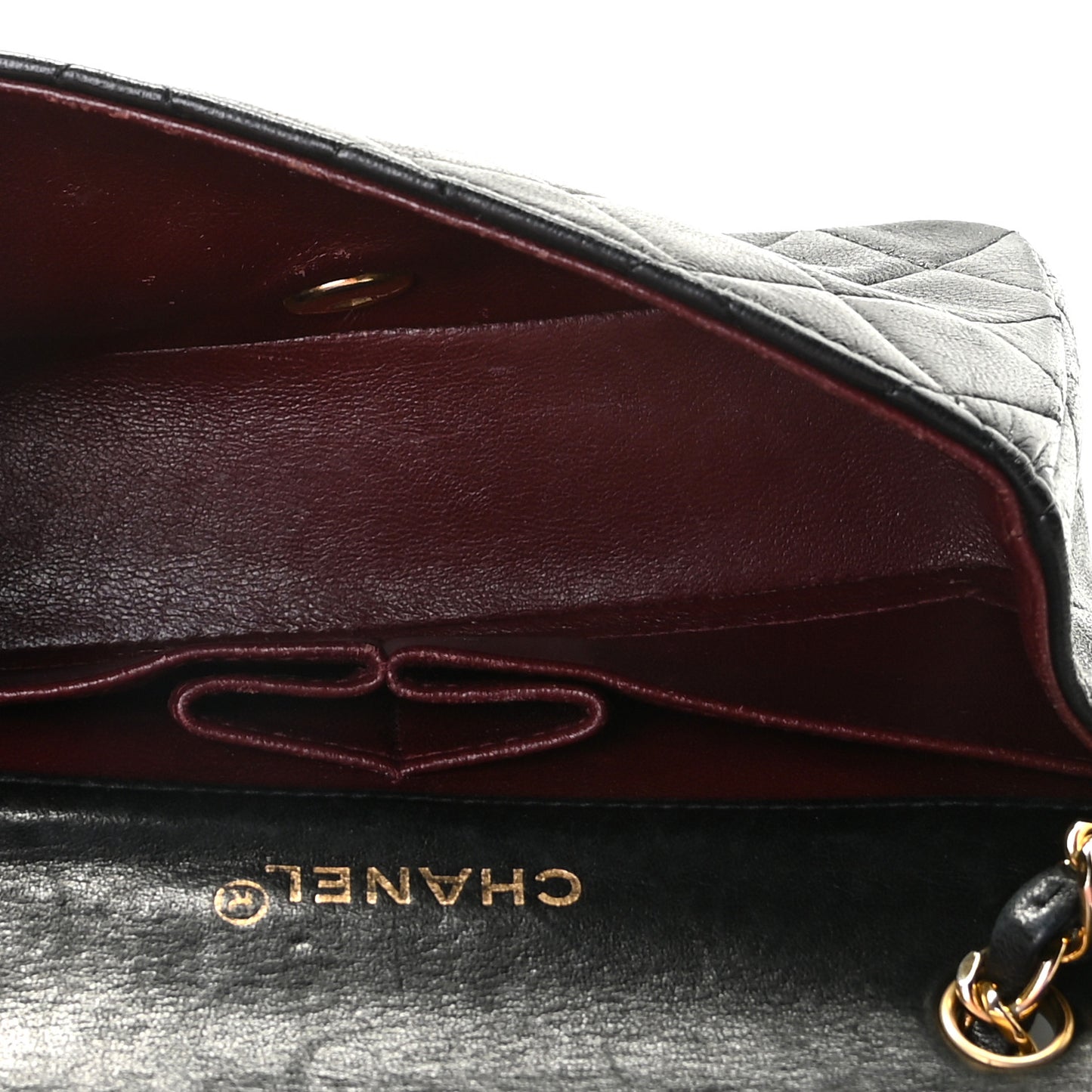 Lambskin Quilted Mini Flap Black
