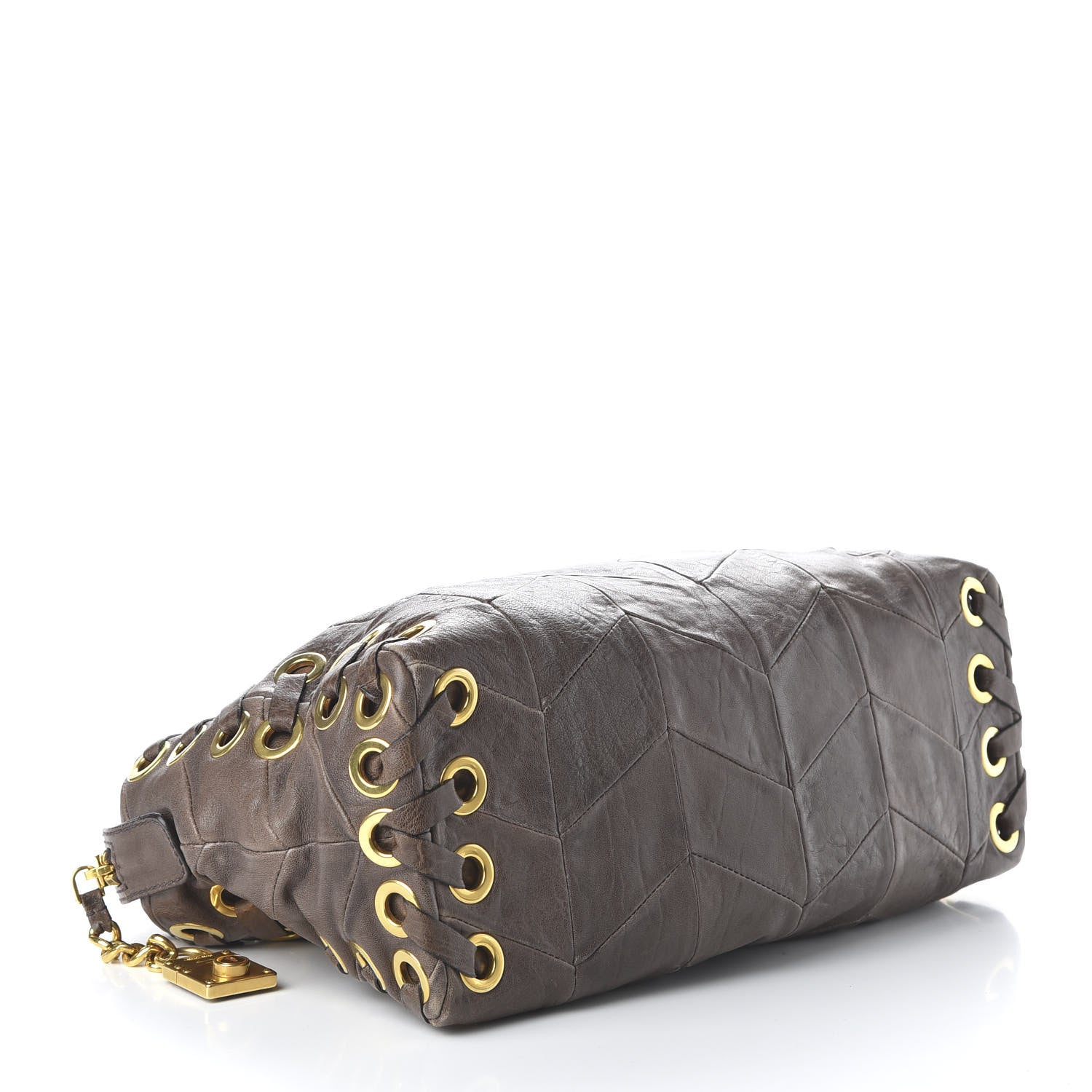 Miu Miu Nappa Chevron Grommet Tote 4 of 9