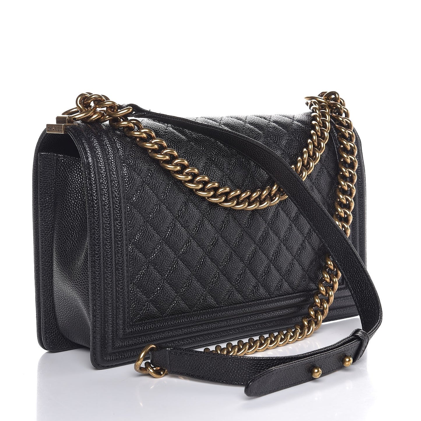 Caviar Quilted New Medium Boy Flap Black