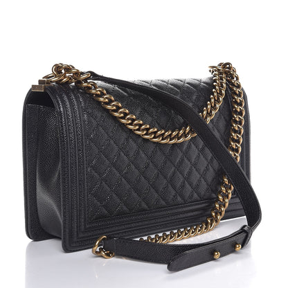 Chanel Caviar Quilted New Medium Boy Flap Black 3 of 7